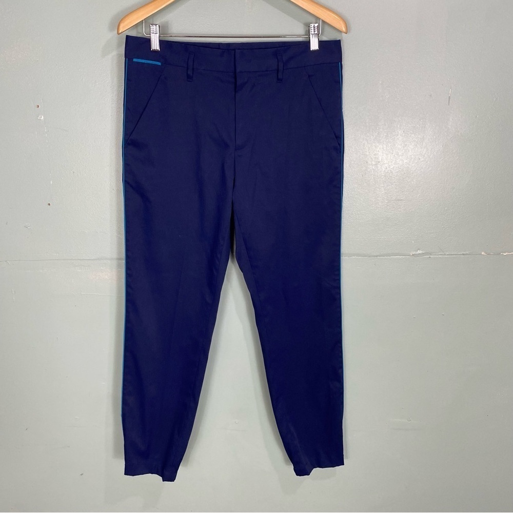 Prada Mens Blue Pants a with‎ Side Tuxedo Stripe Sz 30 Small Joggers